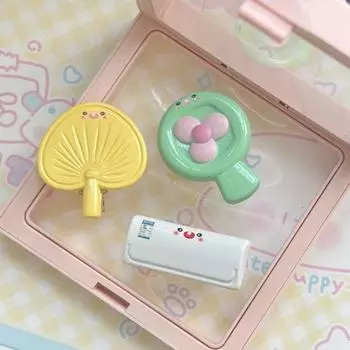 Simulated Fan Summer Fan Hairpin Mini Air Conditioner Cute Hair Clip Children Hairpin Baby style 1