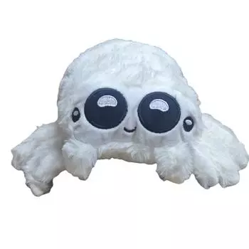 Simulated Little Spider Doll Lucas Spider Black And White Spider Plush Toy Doll 17cm70g белый