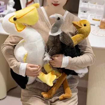 Имитация пеликана, плюшевая игрушка, стервятник, страус, плюшевая развивающая мягкая игрушка, птица, кукла, украшение для дома, офиса, спальни, детей, взрослых, подарок B