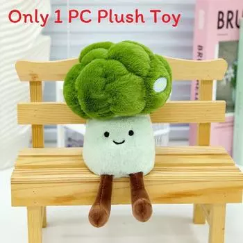 Simulated Plush Vegetable Toy Corn Eggplant Cartoon Doll Children Holiday Gift Broccoli