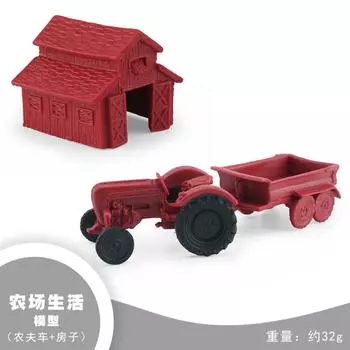 Simulated Shepherd Sharma Holstein Cow Rooster Pig Farm Life Scene Model Static Ornament Toy