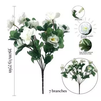 Simulated Small Rhododendrons, Artificial Green Plants, Wedding Home Decoration, Fake Flower Handle Bouquet, Flower Basket, Gardening Ornament
