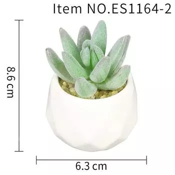 Simulated Succulent Plant Diamond Cup Bonsai, Fresh Decoration For Home And Office, Comfortable Body And Mind Es1178-4