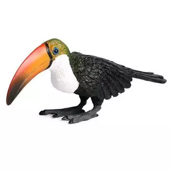 Simulated Wild Animal Big Billed Bird Ramphastos Toco Model Ornament Toys
