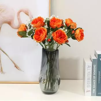 Simulation 2 Head Austin Rose Simulation Rose Home Living Room Decoration Fake Flower Decoration розовый