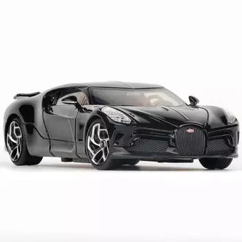 Simulation Alloy Bugatti Dark God Model Toy With Sound And Light Functions