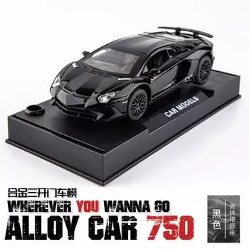 Simulation Alloy Car Model 1:32 Three-door 750 Force Car Model чёрный