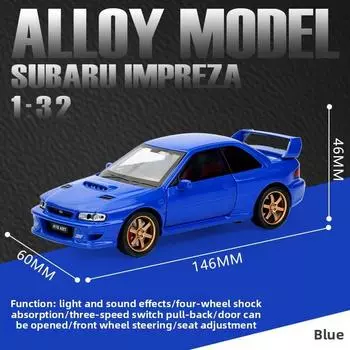 Simulation Alloy Subaru Impreza Car Model Toy With Sound And Functions Light