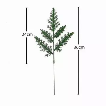 Simulation Artificial Flower Pine Needle Cypress Leaves Green Leaves Fake Flower Artificial Plastic Pine Needle Branches Diy Christmas Tree Decoration