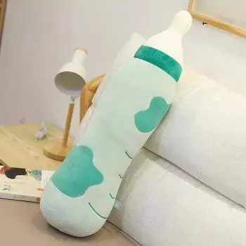 Simulation Bottle Plush Toy Throw Pillow Children S Bed Sleeping Holding Doll Shooting Props Funny Birthday Gift 50cm зелёный