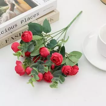 Simulation Bud Rose Flower Wedding Decoration Home Living Room Flower Decoration