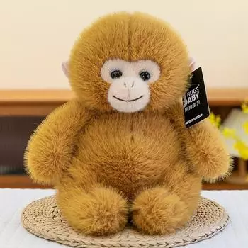 Simulation Cute Monkey Plush Toy Golden Monkey Doll Golden Monkey Doll Children S Birthday Gift Rag Doll 23cm 0.2kg
