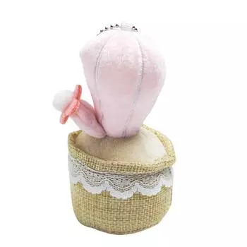 Simulation Dancing Cactus Plush Toy Succulent Potted Plant Office Home Decoration Ornament Doll 10cm розовый