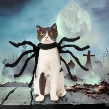 Simulation Dog Cosplay Spider Outfit Soft Cat Spider Dress Up Christmas XXL