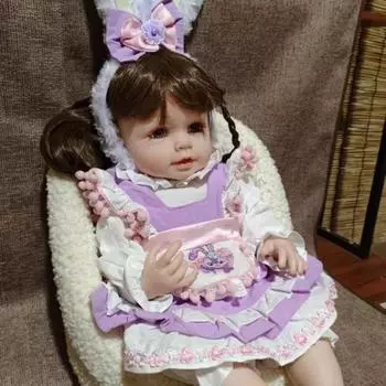 Simulation Doll Cute Princess Treasure Girl High-value Toy Gift Leisure фиолетовый