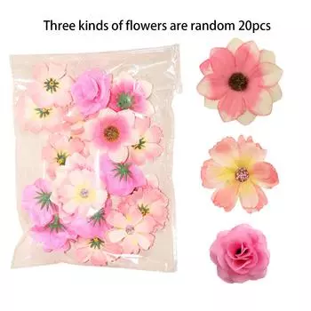 Simulation Flower Set, Hairpin Material Package, Holiday Decoration Material, Rose Sunflower Diy Material Package. розовый