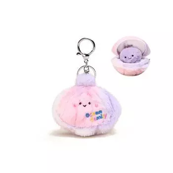 Simulation Fluffy Whale Keyring Soft Small Turtle Pendant Birthday Gift