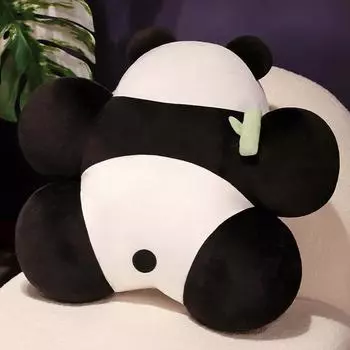 Simulation Giant Panda Cushion Office Chair Waist Car Waist Pillow Furniture Sofa Pillow 45*43cm0.65kg