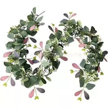 Simulation Green Plant Eucalyptus Vine Wedding Home Decoration Simulation Vine Eucalyptus Leaves Vine Green Plants