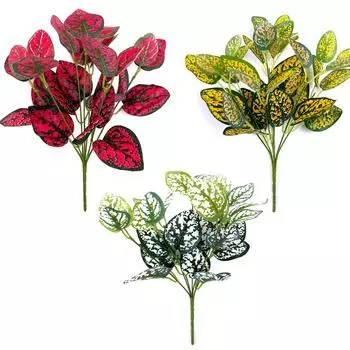 Simulation Green Plant Small Bunch Field Rhubarb Green Landscape Plant Wall Decoration Accessories Home Decoration Tian Bai