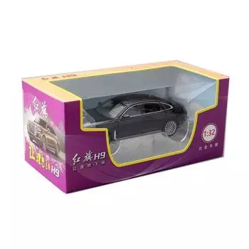 Simulation Hong Alloy Qi Luxury Sedan Model Toy With Sound And Light Functions Black