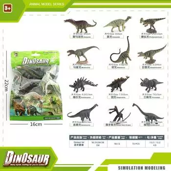 Simulation Jurassic Dinosaur Static Ornament Velociraptor Tyrannosaurus Triceratops Stegosaurus Spinosaurus Model Toy