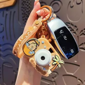 Simulation Luminous Capybara Projection Camera Keychain Schoolbag Pendant style 2