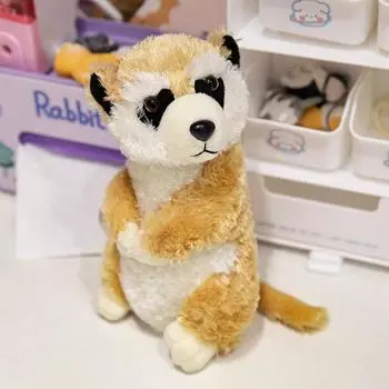 Simulation Meerkat Family Stuffed Animal Kawaii Standing Meerkat Mother And Child Plush Dolls Birthday Gift For Boys And Girls