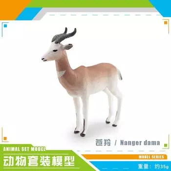 Simulation Of 4 Cangling Male Deer High-Nosed Antelope, Twist-Horned Goat, Forest Animal Model Toy Static Ornament