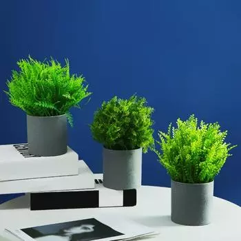 Simulation Plant Pot Easy to Manage No Withering Green Ornament No Watering 5