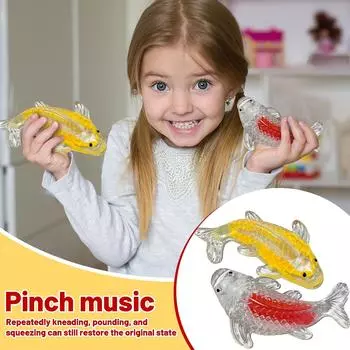 Simulation Small Fish Pinch Fun Goldfish Pinch Decompression Children s Toys Decompression Venting (Colors Shipped Randomly) One Size