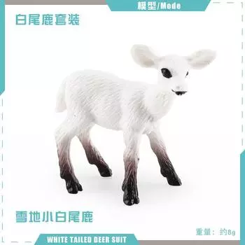 Симуляция Белохвостый олень Модель Рождественской елки Лес Белоснежный Белохвостый олень Сосна Рождественское украшение Настольное украшение