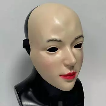 Симуляция маски красивой женщины на половину лица из латекса One size бежевый