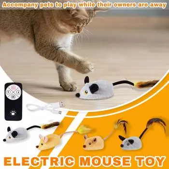 Симуляция пульта дистанционного управления электрическая мышь кошка саморазвлечение сенсорная игрушка для кошек One Size