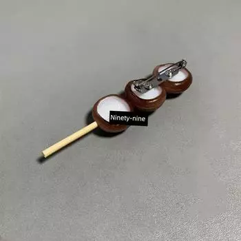 Симуляция шашлыков Чесночный болт Конфета Игрушка Нишевая брошь Mushroom string brooch(1 Pack)
