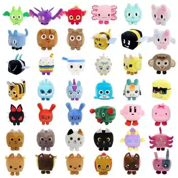 Симулятор домашних животных из мультфильмов X Cat Unicorn Bee Stuff Plushie Toys Кошачьи плюшевые игрушки Большие игры Кошачьи плюшевые игрушки Куклы Мягкие Cat Pet Sim x Мягкие игрушки A