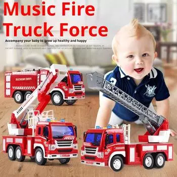 Симулятор игрушек Car Play Большая инерционная пожарная машина Детская игрушка Пожарная лестница Грузовик Детская игрушка Звук и свет История