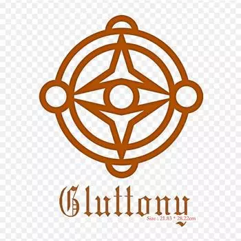 Символ чревоугодия, семь смертных грехов, железные нашивки для одежды, наклейки-аппликации на одежду, термочувствительная нашивка на заказ