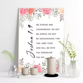 Символ силы и храбрости, Иисус Навин 19, библейские стихи, настенное искусство, печать, библейское настенное искусство 21cm30cm NoFrame