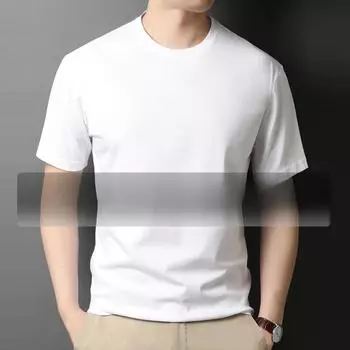 Синьцзянская хлопковая футболка с круглым вырезом и короткими рукавами, мужская свободная летняя универсальная мужская рубашка с половиной рукава L