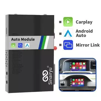 Sinairyu беспроводной CarPlay Android Auto Kit совместимый с Volvo S60 V40 V60 XC60 S80L 2015-2019 Mirror-Link For 2015-2019