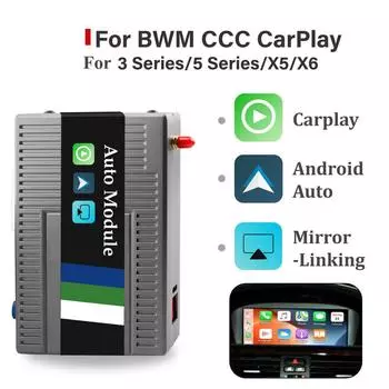 Sinairyu Беспроводной CarPlay Android Auto комплект модернизации Mirror-Link совместимый для BMW 1 3 5 6 серии X5 E70 X6 с системой CCC
