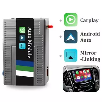 Sinairyu Wireless CarPlay Android Auto Mirror Link Kit совместим с Cadillac CTS 2014-2015 Функция AirPlay Car Play
