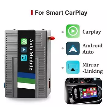 Sinairyu Wireless CarPlay для Smart Fortwo Forfour 2016-2019 Mirroring Android Auto Retrofit Box Kit