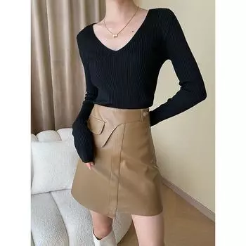 Sinan мужской классический облегающий вязаный свитер с V-образным вырезом (Осень зима)