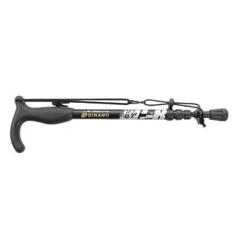 SINANO Trekking Pole Trekking Pole Stick Type BK 4CR Stock Mountain Climbing 4C-R (Black/FF/Men s)