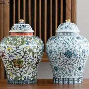 Сине-белая керамика, универсальная банка, бытовая герметичная керамическая банка для чая, винтажный контейнер для хранения чая Пуэр Тегуаньинь, подарочная коробка для чая