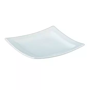 Сине-белая квадратная тарелка «1000 шагов» средняя Квадратная тарелка [18,518,53см]