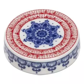 Сине-белая подставка-подкладка для крышки керамического горшка, бытовая, для чайной церемонии кунг-фу