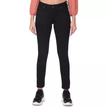 Сине-белые женские черные зауженные джинсы